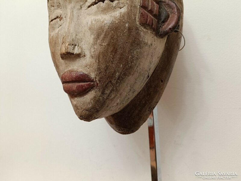 Antique African patinated wooden mask Punu ethnic group grain African mask 288 dob3 8002