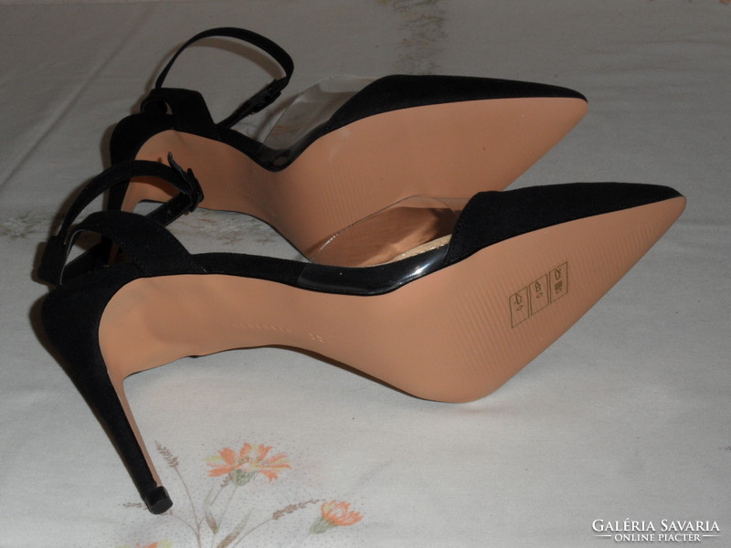RESERVED fekete alkalmi női cipő, szandál ( 39 /40-es )
