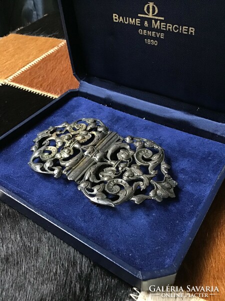 Antik német Theodor Schallmayer által tervezett szecessziós ezüst övcsat