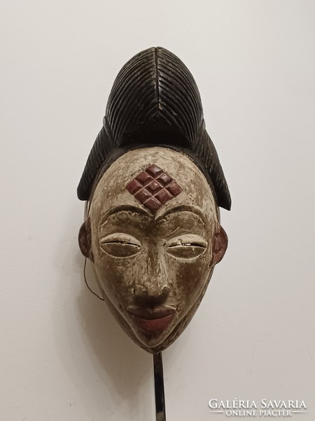 Antique African patinated wooden mask Punu ethnic group grain African mask 292 dob3 8003