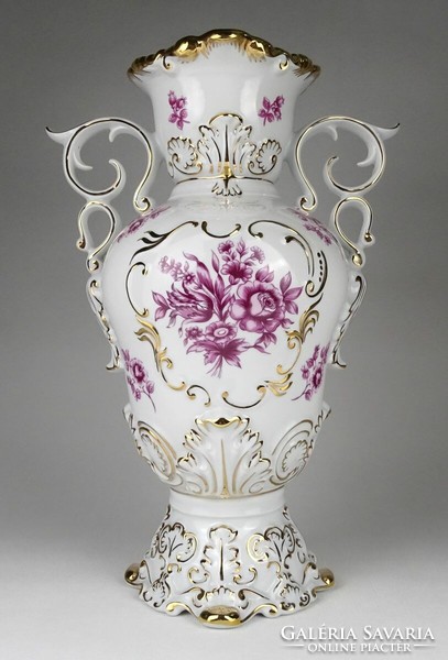 1P683 Nagyméretű Hollóházi porcelán váza 35 cm