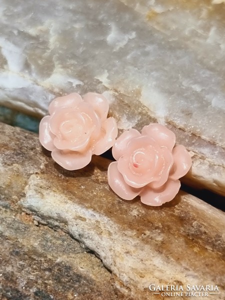 Pink rose earrings (2) new!
