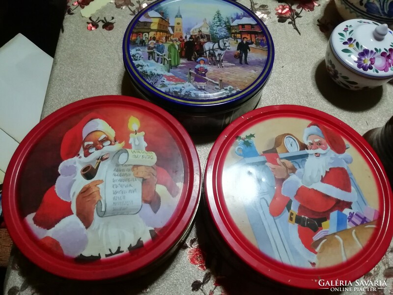 Retro Karácsonyi dobozok a képeken látható állapotban vannak
