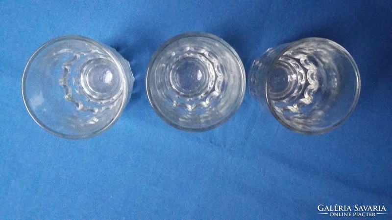 3 Old small glass cup