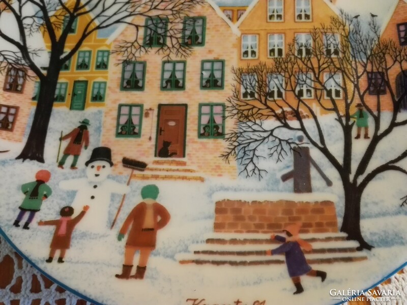 Porcelain wall plate, limited edition, 1981...Winter picture.