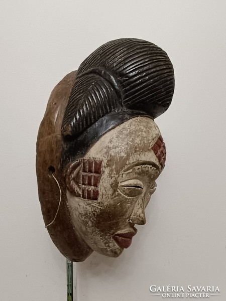 Antique African patinated wooden mask Punu ethnic group grain African mask 292 dob3 8003