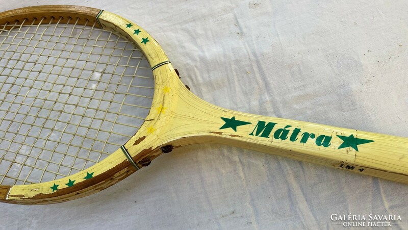 Vintage Mátra Hungarian wooden tennis racket