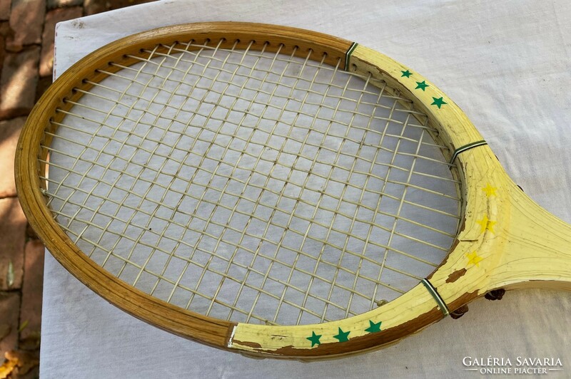 Vintage Mátra Hungarian wooden tennis racket