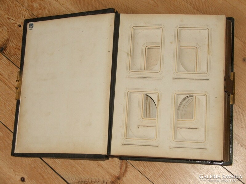 Antique photo album with mother-of-pearl inlaid wooden board - carl posner pest