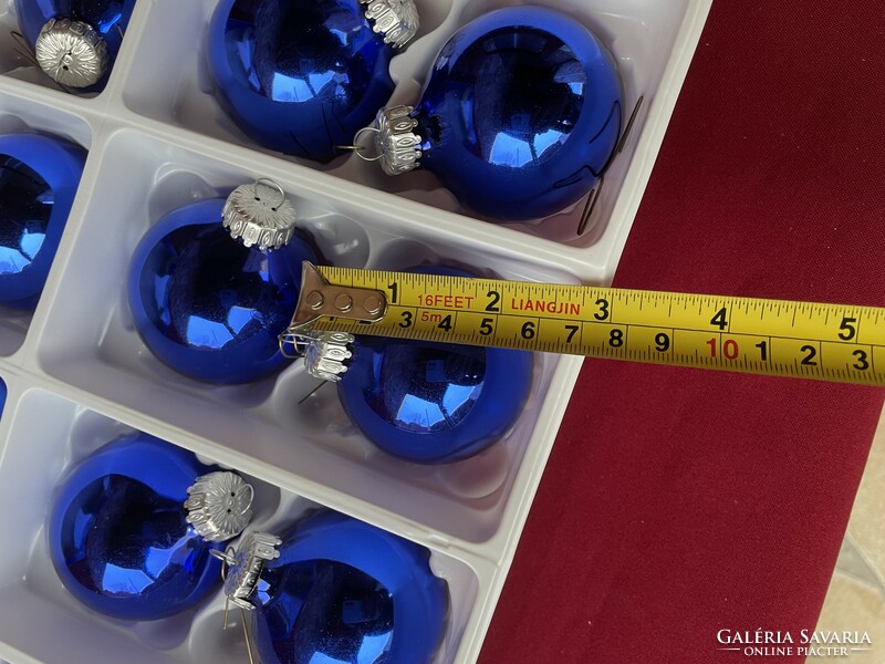 Gyönyörű kék gömb karácsonyfadísz csomag karácsonyi.      üveg
