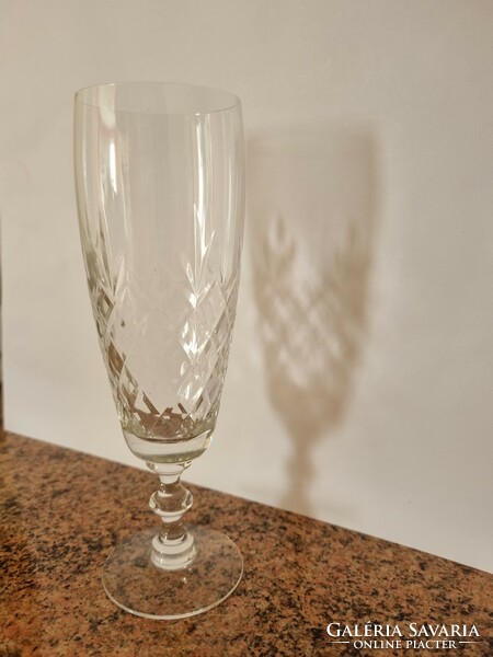 6 db csodálatos kristály pezsgős pohár szett 17 cm