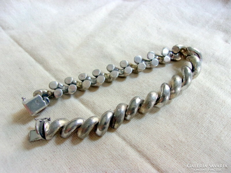 Oversized vintage silver bracelet