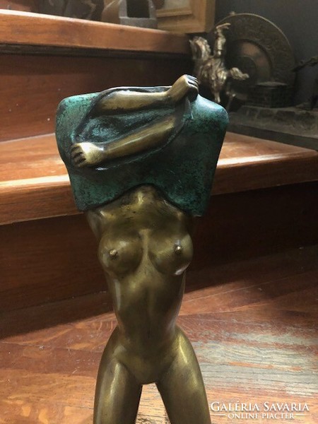 Gerald laing (1936-2011) English sculptor nude statue, height 22 cm rarity