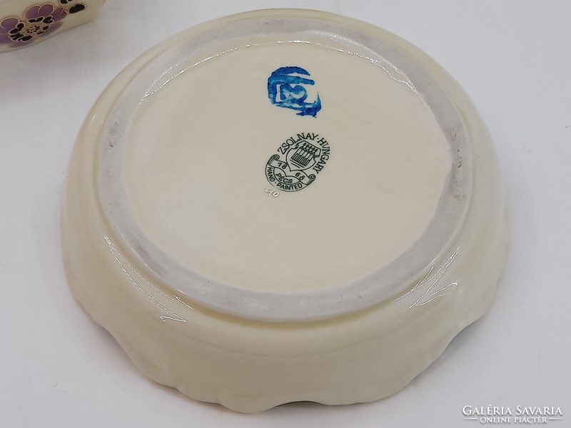 Zsolnay pillangómintás porcelán csomag, 3 db egyben