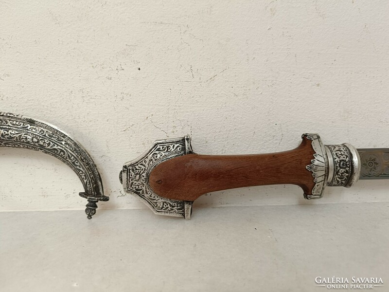 Antique Jambiya Arabic Persian Syria Morocco Berber Dagger Silver Sheathed Knife Weapon 391 8092