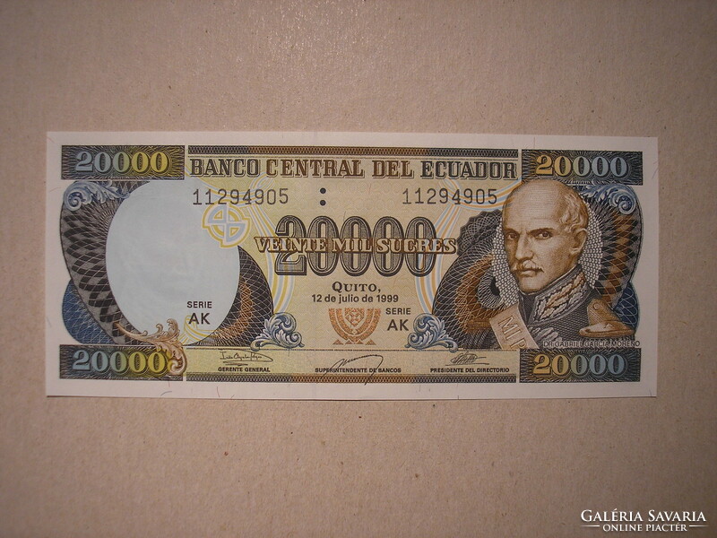 Ecuador-20,000 sucres 1999 oz