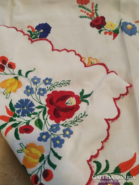 Kalocsi pattern embroidered tablecloth for sale! 80 X 80 cm. Christmas tablecloth