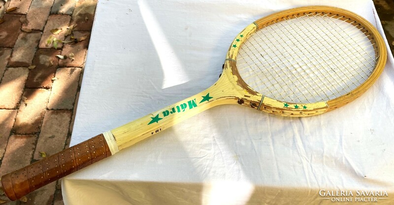 Vintage Mátra Hungarian wooden tennis racket