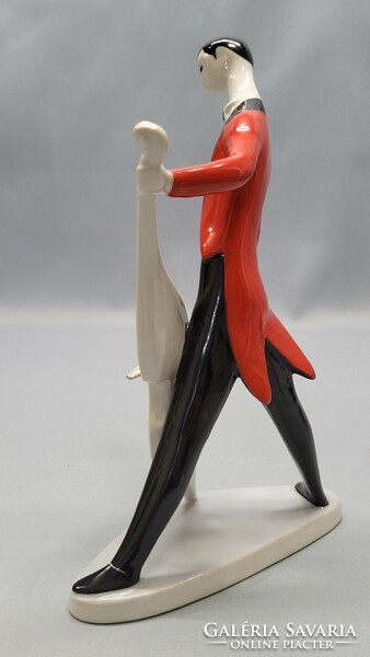 A cello figurine designed by the modern Turkish János Zsolnay