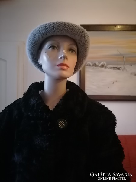 More beautiful than me, plus size, beautiful Angora wool hat with small brim, beige beige, for head 55 56 57