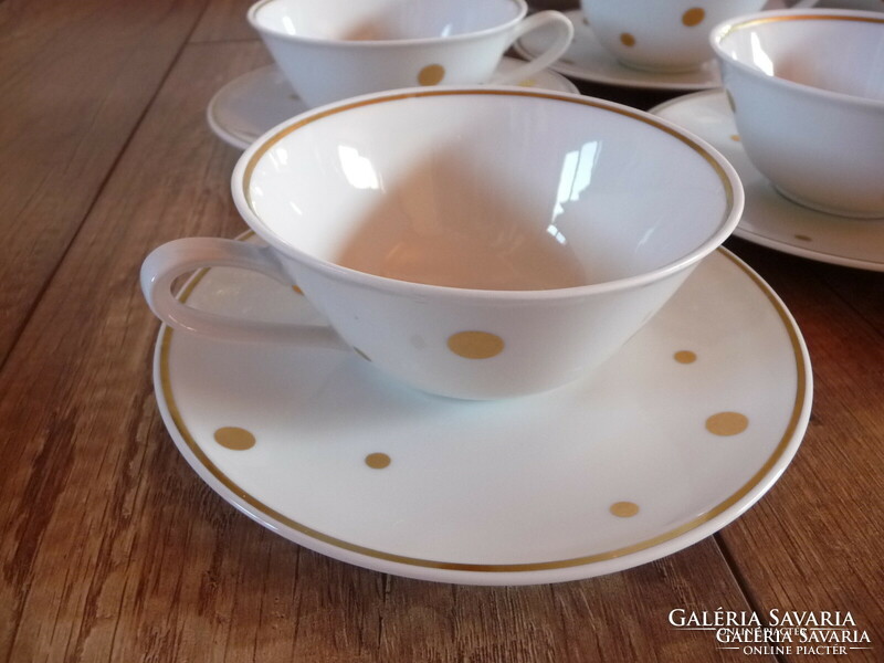 Old Weimar retro porcelain polka dot tea set