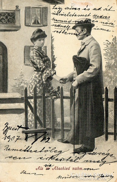 E - 009   Találkozás - zsánerkép 1907