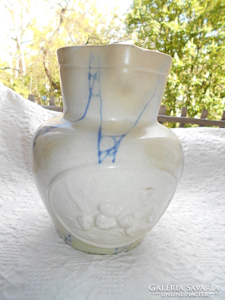 Antique Zsolnay jug with putts - with a mark pressed into the mass - end of the 1800s