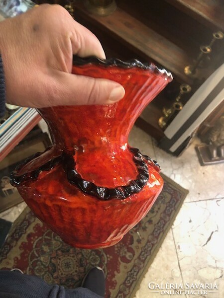 Mihály Béla keramikus vázája, 22 cm-es cm-es magasságú, ritkaság