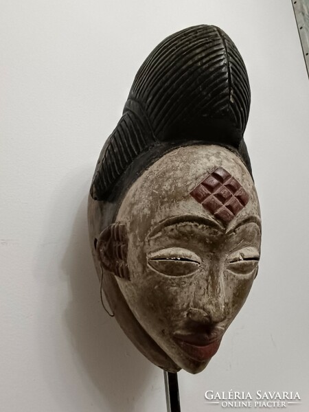 Antique African patinated wooden mask Punu ethnic group grain African mask 292 dob3 8003