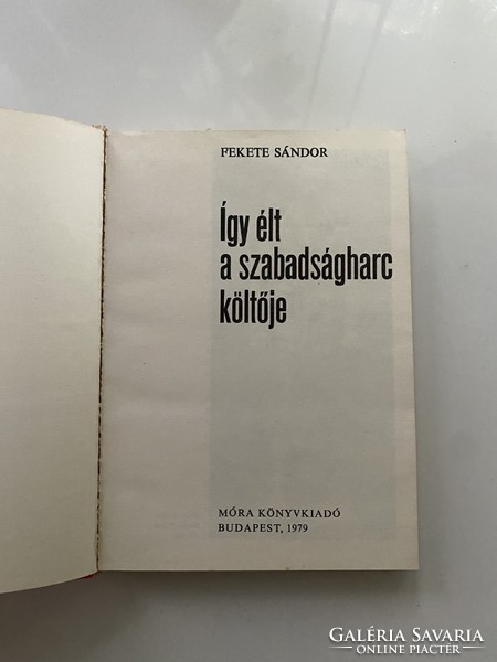 Sándor Fekete: this is how the poet of the freedom struggle lived, Sándor Petőfi, Móra book publishing house, 1979.