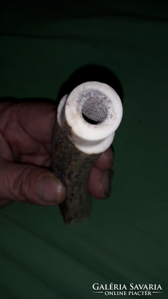 Antik esztergált agancs vadászkés nyele összeépítésre készen 14 cm a képek szerint