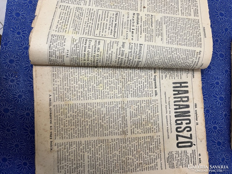 Harangszó hetilap 1922-1933 közötti eredeti példányai