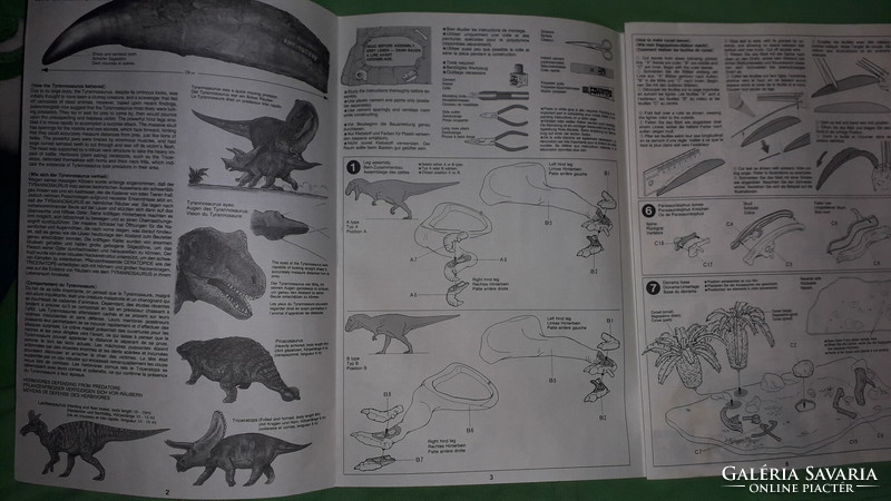Retro tamiya t-rex dinosaur diorama 1:35 scale paintable stick-on model according to the pictures