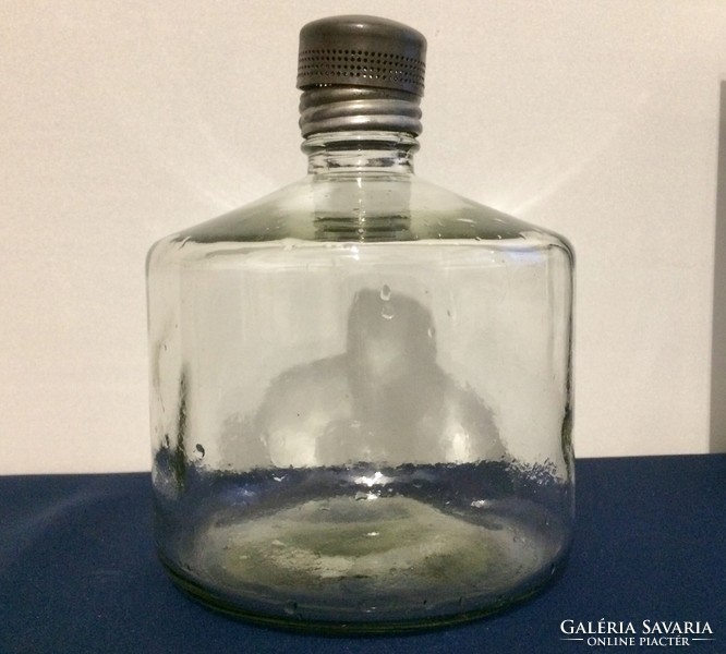 Régi petróleum olajtartó üveg-Meva-Czechoslovakia