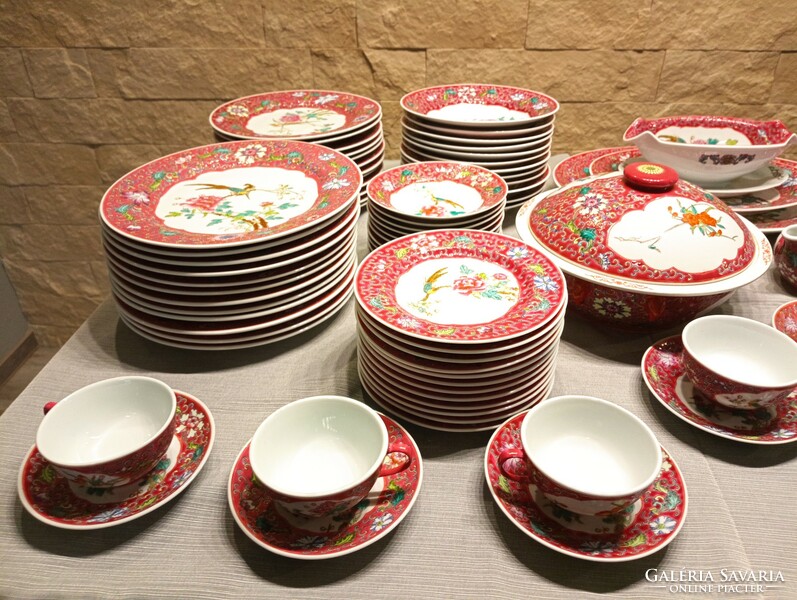 Chinese jingdezhen zhonggo- pink set of 93 (1960)