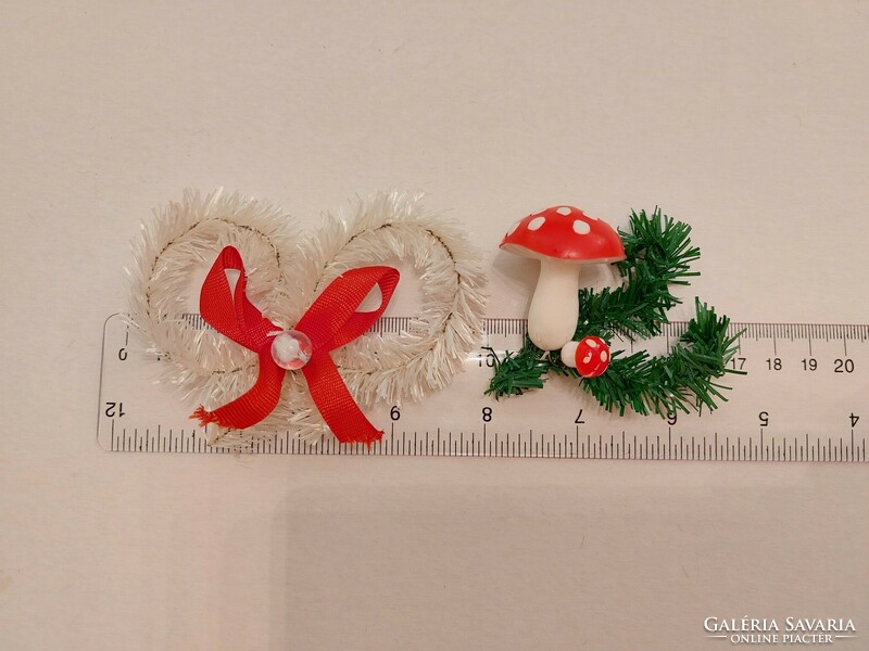 Retro Christmas decorations decorative mushrooms 2 pcs