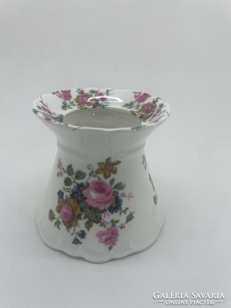 Angol Beverley porcelán virágos váza 7cm