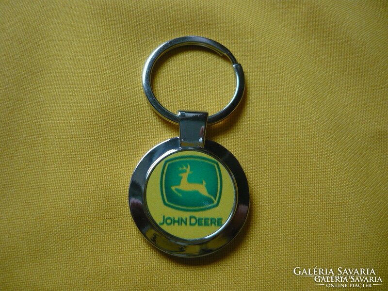 John deere metal key ring
