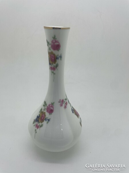 Angol crown porcelán virágos váza 15cm
