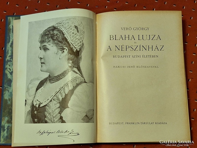 György Verő Blaha Lujza and the People's Theater Franklin 1926 - extra beautiful!