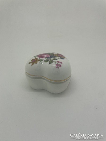 Angol Fenton porcelán szivecskés díszdoboz 5.5x3.5cm