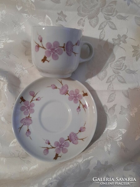 Lowland peach flower cup with plate
