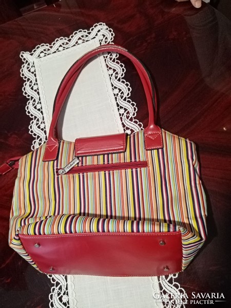 Eredeti Gabor női táska ----  vászon - mű bőr kombináció