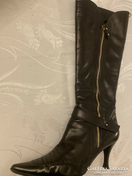 Sergio rossi leather boots with original box