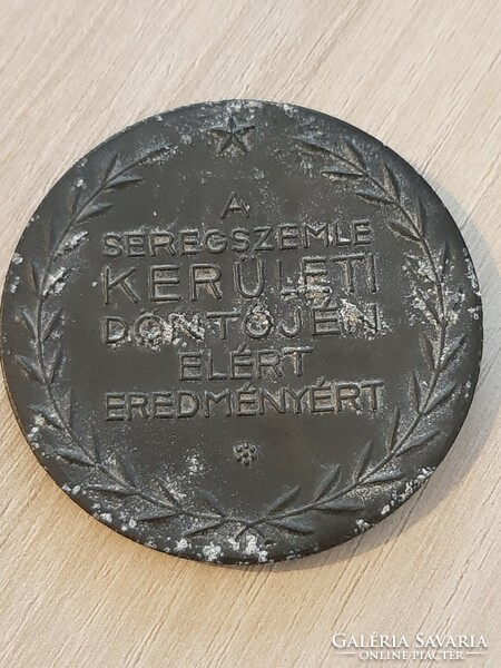 György Kilián Rákosi army review plaque 1956 (result achieved at the district final of the army review)