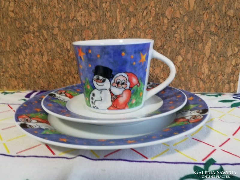 Porcelain children's breakfast set - Santa Claus -