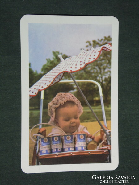 Card calendar, borsod hot food chemical goods company, Miskolc, baby food, 1976, (2)