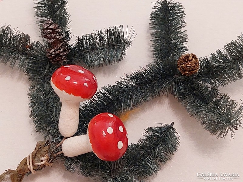 Retro pine branch package decoration accessory decorative mushroom