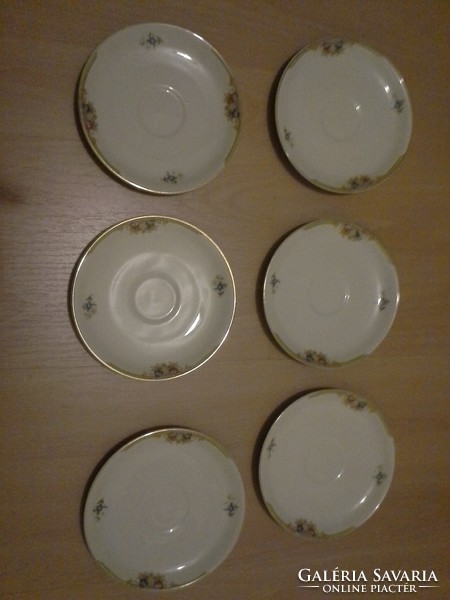 Bavarian porcelain bowls, plates with floral gilding