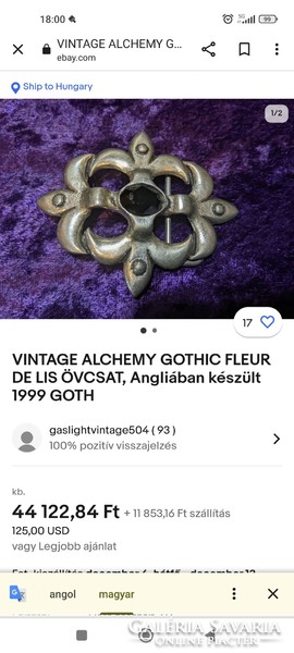 Alchemy Gothic England különleges designer medál